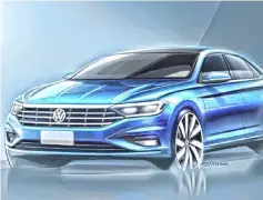  ?? — Photo courtesy of Volkswagen ?? The 2019 Volkswagen Jetta will be getting an update in February.