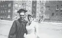  ?? LAZOWSKI FAMILY PHOTO ?? Philip and Ruth Lazowski, Holocaust survivors and residents of West Hartford, on June 24, 1954, the day Philip graduated from Yeshiva University.