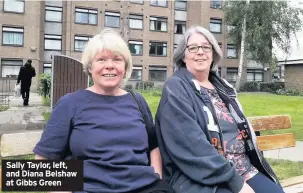  ??  ?? Sally Taylor, left, and Diana Belshaw at Gibbs Green