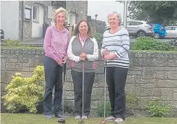  ??  ?? Jean Hardie, Irene Faulconbri­dge and Sarah Richards.