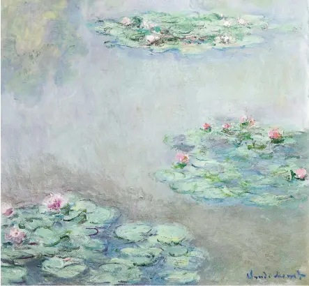  ?? SOTHEBY’S ?? A 1908 Water Lilies work by Impression­ist master Claude Monet.