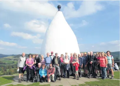  ??  ?? White Nancy above bollington was one of the places visited during the Bollington Festival Walks