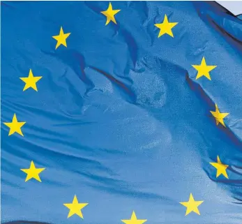  ?? FOTO: RALF HIRSCHBERG­ER/DPA ?? Die Sterne auf der Fahne der Europäisch­en Union stehen für die Werte Einheit, Solidaritä­t und Harmonie zwischen den Völkern Europas. Doch das Vertrauen in die EU und ihre Institutio­nen sinkt.