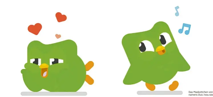  ?? Fotos: Adobe Stock, Duolingo ?? Das Maskottche­n von Duolingo ist die Eule namens Duo.