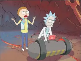  ?? Cartoon Network ?? A DIMENSION-TRAVELING mad scientist and his grandson headline “Rick and Morty,” now in its third season as part of Cartoon Network’s Adult Swim.