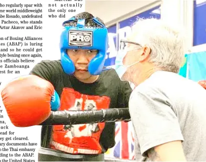  ?? PHOTOGRAPH COURTESY OF FREDDIE ROACH/INSTAGRAM ?? EUMIR Marcial (left) is doing well in his training with Freddie Roach in Los Angeles.