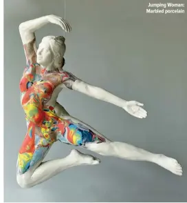  ?? ?? Jumping Woman: Marbled porcelain