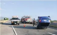  ?? EL DEBATE ?? > En la autopista Benito Juárez, kilómetro 88, ocurrió ayer el accidente.