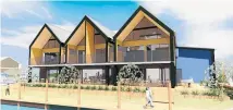  ??  ?? An artist’s impression of the hospitalit­y venue planned for Opua Marina.