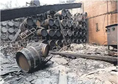  ?? JUSTIN SULLIVAN/ GETTY IMAGES ?? The Fairwinds Estate Winery lies in ruin after the Glass Fire swept through Calistoga, Calif. The region was similarly devastated by wildfires in 2017.