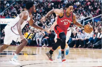  ?? CANADIAN PRESS FILE PHOTO ?? Team Curry’s DeMar DeRozan (10) is looking forward to going up against Toronto’s coaching staff Sunday.