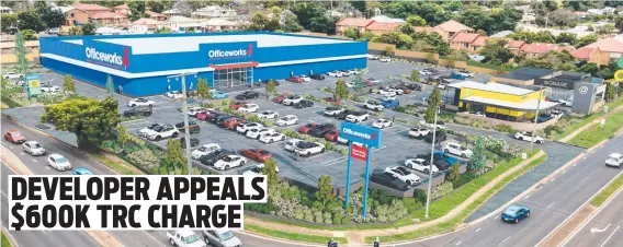  ?? ?? REVEALED: Officework­s will be the anchor tenant of a $30m project replacing the infamous Snap Fitness eyesore on the corner of James West Streets in Harristown.