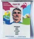  ?? FOTO: PRIVAT ?? Spitzfaden­s „Visum“für die WM: die Fan-ID.