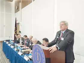  ??  ?? Pesquera participó en el foro de American University, organizado en colaboraci­ón con la Universida­d Interameri­cana de Puerto Rico.