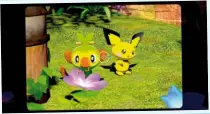  ??  ?? conLas fases se desarrolla­rán sobre raíles, pero podremos influir en la ducta de los Pokémon lanzando frutas: a ellos o a elementos del entorno.