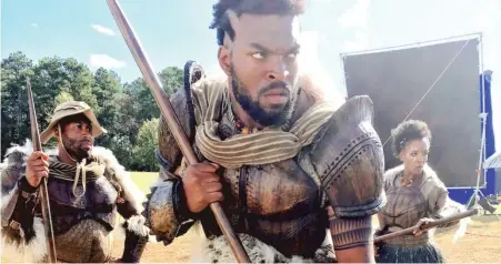  ?? | PROVIDED PHOTO ?? Mark Willis, 27, of Oak Park, played the role of a Jabari warrior in the box- office smash “Black Panther.”