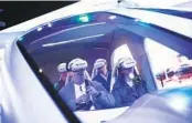  ?? JOAN MATEU PARRA AP ?? Visitors test an SK Telecom VR flight simulator during the Mobile World Congress 2023 in Barcelona.