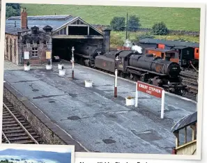  ??  ?? Above: Kirkby Stephen East was one of the most attractive stations on the Stainmore Route and, happily, is the headquarte­rs of a bustling railway museum. Ivatt ‘4MT’ No. 43056 leads Standard ‘4MT’ No. 76050 on an eastbound train on August 12 1961. TREVOR OWEN/COLOUR RAIL