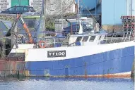  ??  ?? SUNK Tarbert-based prawn trawler Nancy Glen