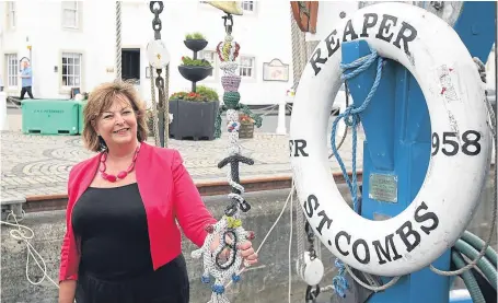  ?? Picture: Kris Miller. ?? Culture Secretary Fiona Hyslop aboard the Reaper as she announces the funding yesterday.