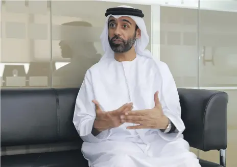  ?? Pawan Singh / The National ?? Ali Al Jassim says Etihad Esco has a pipeline of projects lined up in the Emirates and is also looking into the possibilit­y of eventually taking the energy efficiency operator into Saudi Arabia