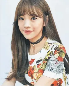  ??  ?? JinE of girl group Oh My Girl is taking a break after coming down with anorexia. She used to weigh just over 30kg.