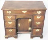  ??  ?? This exquisite example of a Georgian mahogany knee-hole desk is among the pieces that will be on offer.