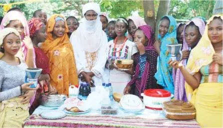  ??  ?? Students of Capital Science Academy Kuje, showcase world cultures on Saturday.