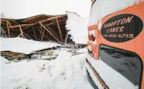  ?? MORNING CALL FILE PHOTO ?? Hampton Lanes sustained a roof collapse and other extensive damage in a major snowstorm in early February 2021.