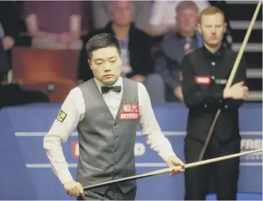  ?? PICTURE: RICHARD SELLERS/PA WIRE ?? 0 China’s Ding Junhui defeated Glasgow’s Anthony Mcgill in Sheffield.