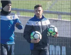  ??  ?? LISTO. Pablo Piatti, durante un entrenamie­nto con el Espanyol.