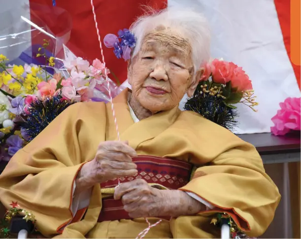  ??  ?? ABOVE At 118 years old, Kane Tanaka is the world’s oldest verified living person. She was born in Fukuoka, Japan in 1903
LEFT Naked mole rats, with their 30-year lifespans, appear to age differentl­y to other rodents