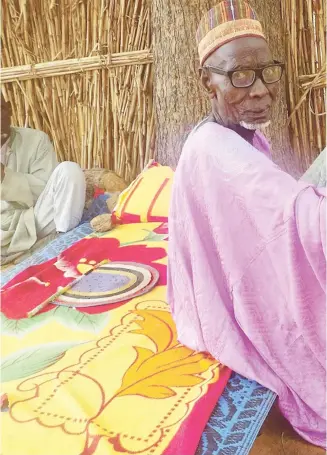  ??  ?? Maigari Mainasara has lived in Kamfani for many decades and is the chief of the community