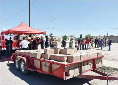  ??  ?? la entrega será realizada por personal de Protección Civil