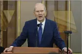  ?? RICK BOWMER — THE ASSOCIATED PRESS ?? The Church of Jesus Christ of Latter-day Saints President Russell M. Nelson speaks during a news conference in Salt Lake City.