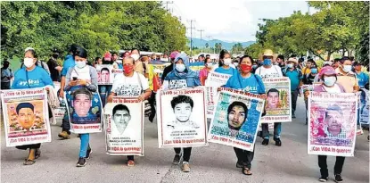  ?? ESPECIAL ?? Manifestac­ión en Guerrero de los familiares de los estudiante­s desapareci­dos.