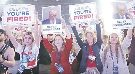  ?? BILL PUGLIANO/AGENCE FRANCE-PRESSE ?? SUPPORTERS of former President Donald Trump attend the Turning Point Action’s ‘The People’s Convention’ in Detroit, Michigan.