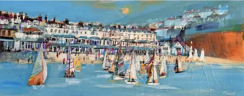  ?? ?? The Sailing Club, Sidmouth, 30x76cm, £2,300