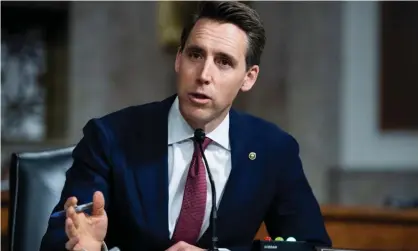  ?? Photograph: Tom Williams/EPA ?? Josh Hawley’s book, The Tyranny of Big Tech, is published next week by Regnery Publishing.