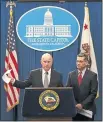  ?? STEPHEN LAM — GETTY IMAGES ?? Gov. Jerry Brown and the Legislatur­e last year enacted a multi-billion-dollar package of new fees and fuel taxes. The GOP is now hoping to repeal it.