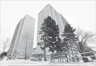  ??  ?? About 80 per cent of Vanier Towers residents were previously homeless or living precarious­ly, and most say they don’t have enough money to survive.