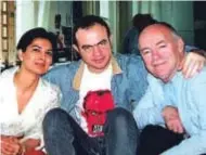 ??  ?? (Above) Ritu with designer Christian Lacroix (centre) and her mentor François Lesage (right); (Right) Chilling in her room in Delhi, which was once filled with stuffed toys
