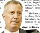  ??  ?? Mayor de Blasio