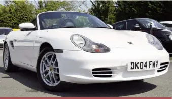  ??  ?? This low-mileage 986 Boxster 2.7 is for sale at £19,990. And how good in white?