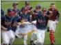  ?? GENE J. PUSKAR — THE ASSOCIATED PRESS ?? The Endwell, N.Y. team takes a victory lap of the field at Lamade Stadium after a 2-1 win in the Little League World Series Championsh­ip game over South Korea in South Williamspo­rt, Pa., Sunday.