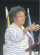  ??  ?? MOTTLEY... to hand over chairmansh­ip of the 15-member regional grouping to her St Vincent and the Grenadines counterpar­t, Dr Ralph Gonsalves