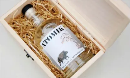  ??  ?? The distilled vodka was blended with mineral water from a deep well near Chernobyl Photograph:HO/AFP/Getty Images
