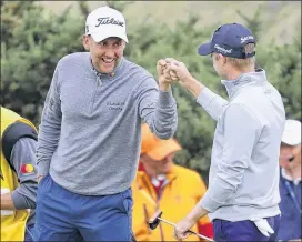  ?? AP ?? Playing in his first major since the 2016 Masters, Ian Poulter (left) is regaining the confidence that once made him a Ryder Cup star. At 3-under par, he’s tied for third.