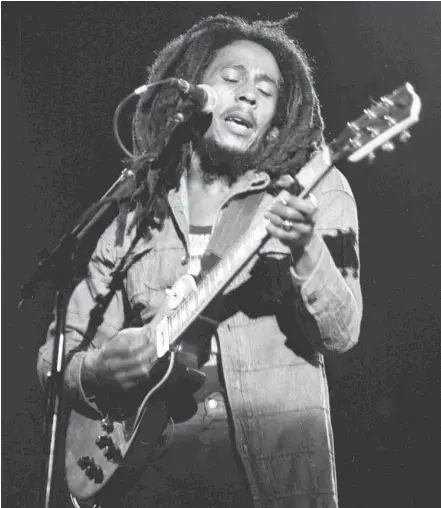  ?? — THE ASSOCIATED PRESS FILES ?? Despite his legendary status, Bob Marley never managed to impress the Grammys enough for them to give him a statuette. Luckily his children have all won Grammys.