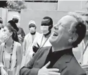  ?? WORLD FOOD PROGRAM ?? In this video still taken Friday, World Food Program executive director David Beasley celebrates with staff in Niger.